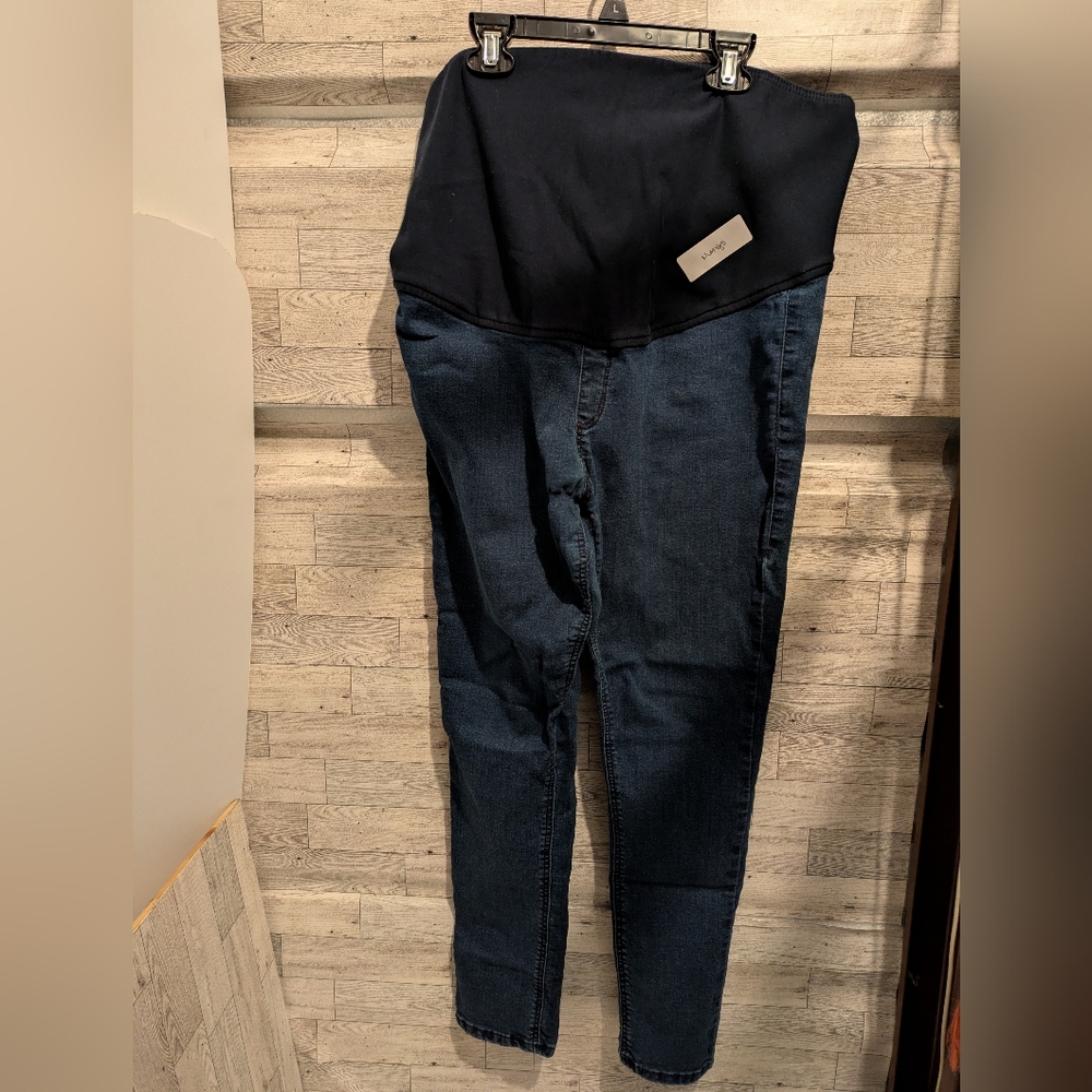 Topshop Dark Blue Maternity Jeggings - Picture 2 of 8